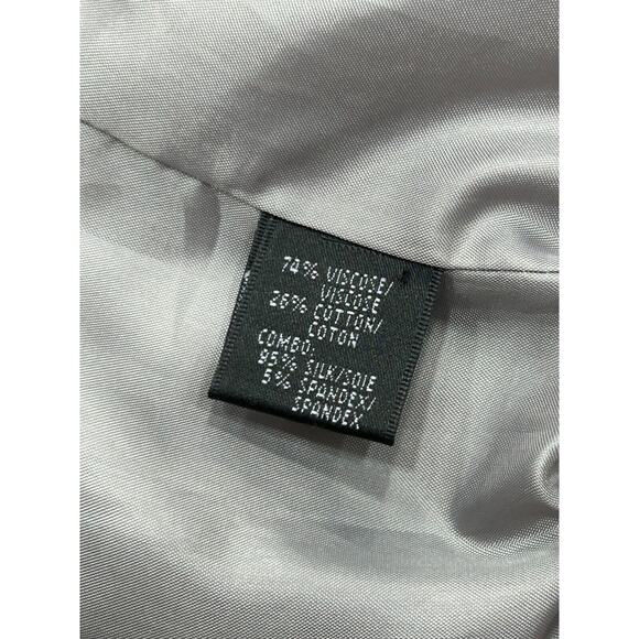 Lafayette 148 Women's Blue Gray Tweed Long Sleeve Hook & Eye Jacket Size 4 - Picture 7 of 10